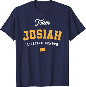 Team Josiah Lifetime Member Funny Name Josiah T-Shirt - T-Shirt | Navy