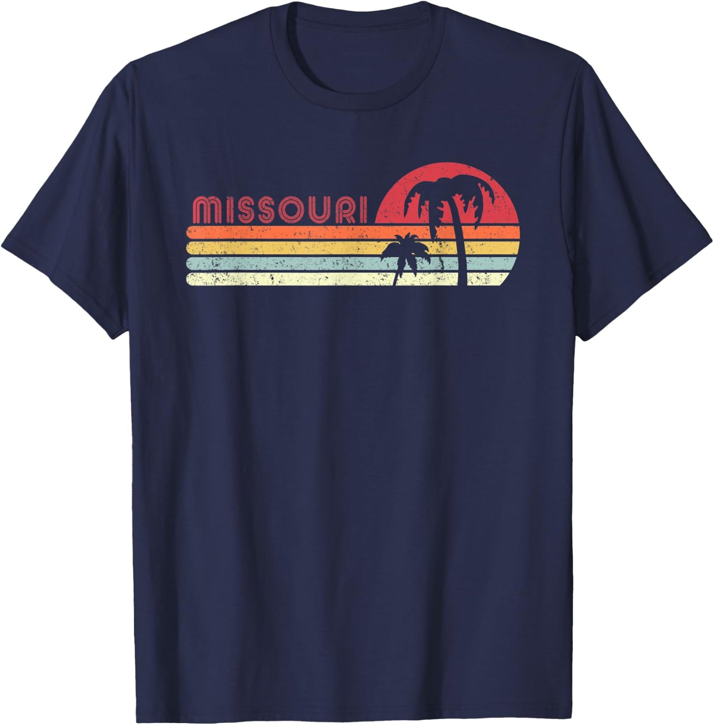 Missouri Shirt. Retro Style MO, USA T-Shirt - T-Shirt | Navy