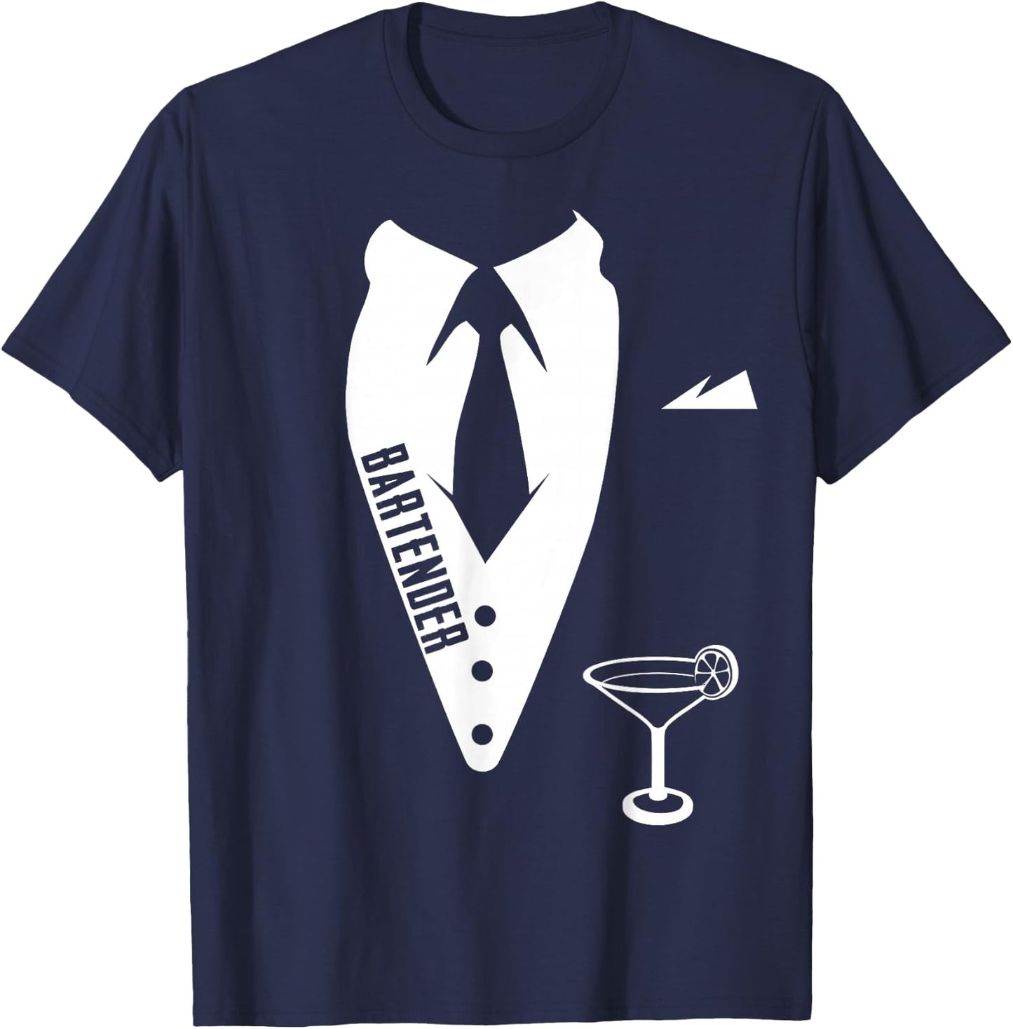 Funny Bartender Suit T-Shirt - T-Shirt | Navy