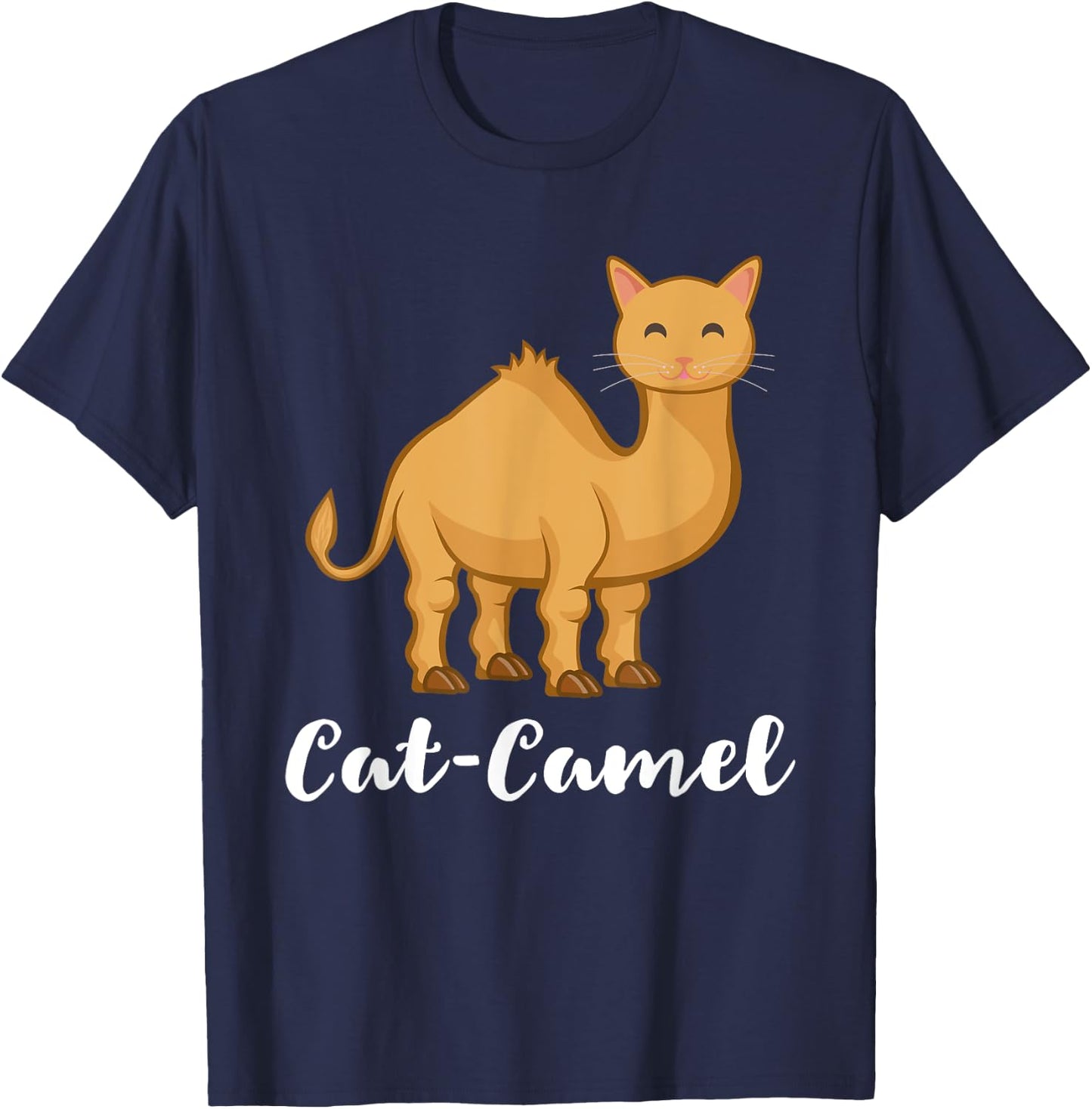Cat-Camel Funny Animal Yoga T-Shirt - T-Shirt | Navy
