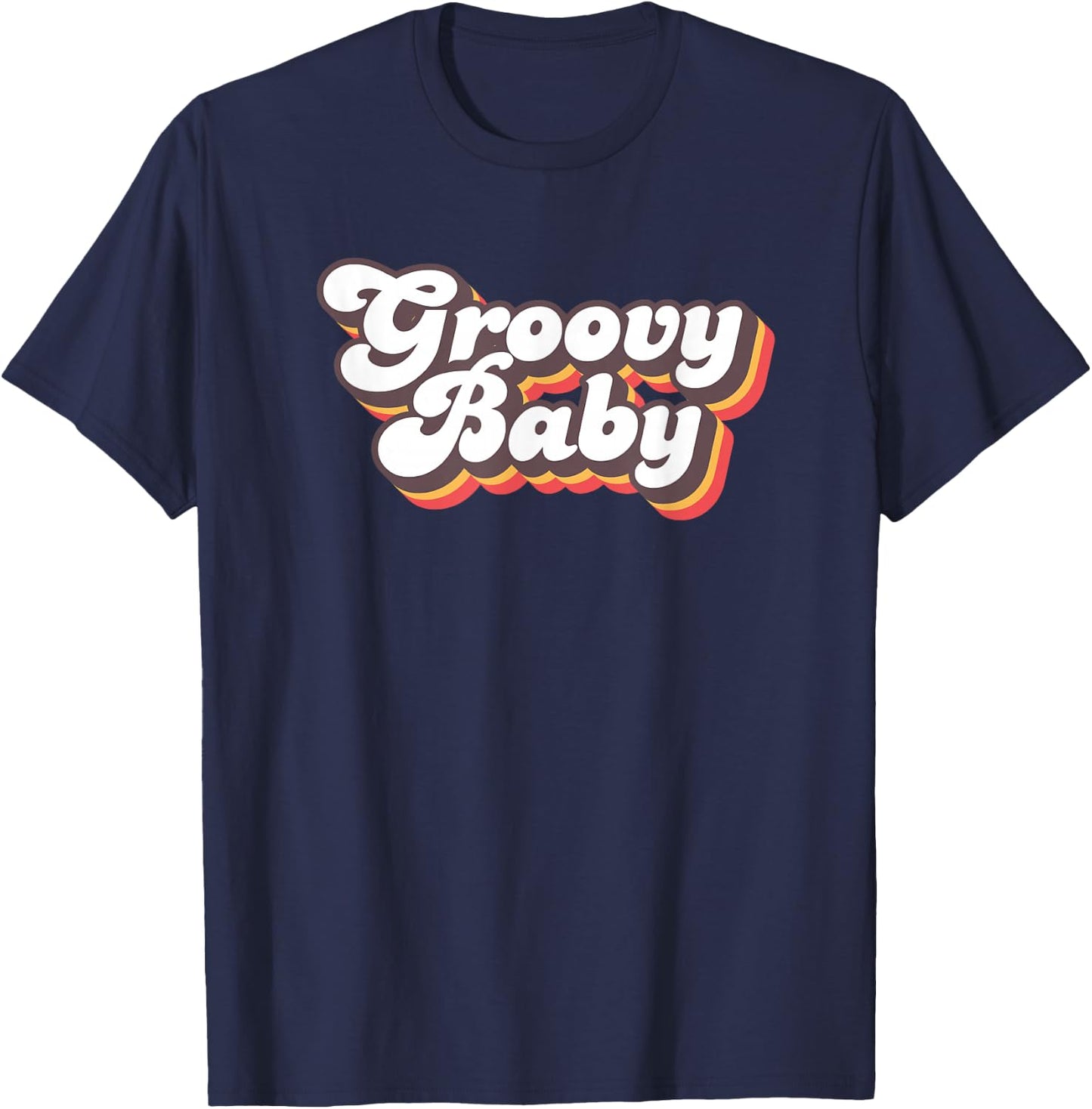 Retro Seventies Style Groovy Baby 70s Fancy Dress T-Shirt - T-Shirt | Navy