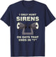 Sirenenjger Tornado Sturm Verfolger Geschenke Adult Modern Meteorology , Black, Small, Short Sleeve, , Classic Fit, Lightweight, Lace Embellishment T-Shirt - T-Shirt | Navy