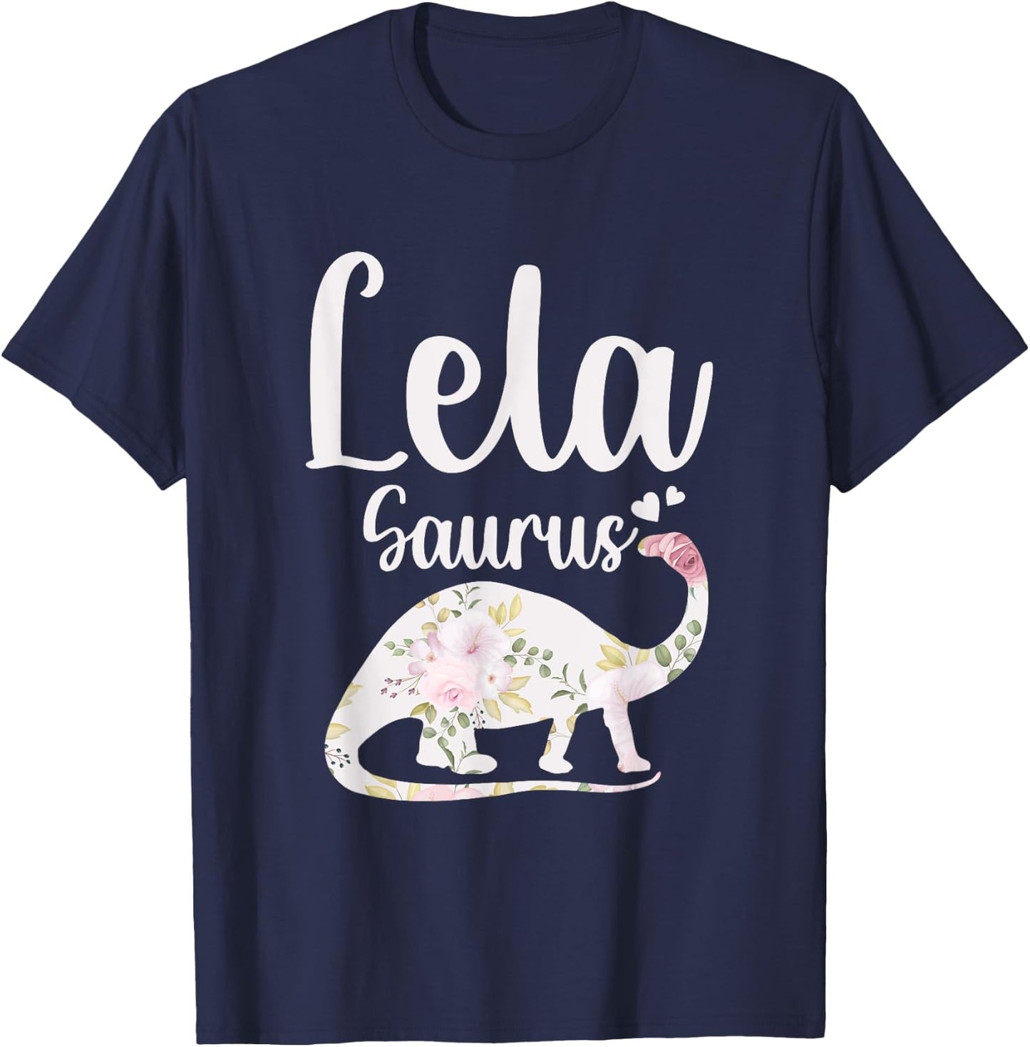 Lela Saurus Grandma Mother's Day Thanksgiving Christmas T-Shirt - T-Shirt | Navy
