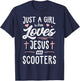 Just A Girl Who Loves Jesus And Scooters Gift Women T-Shirt - T-Shirt | Navy