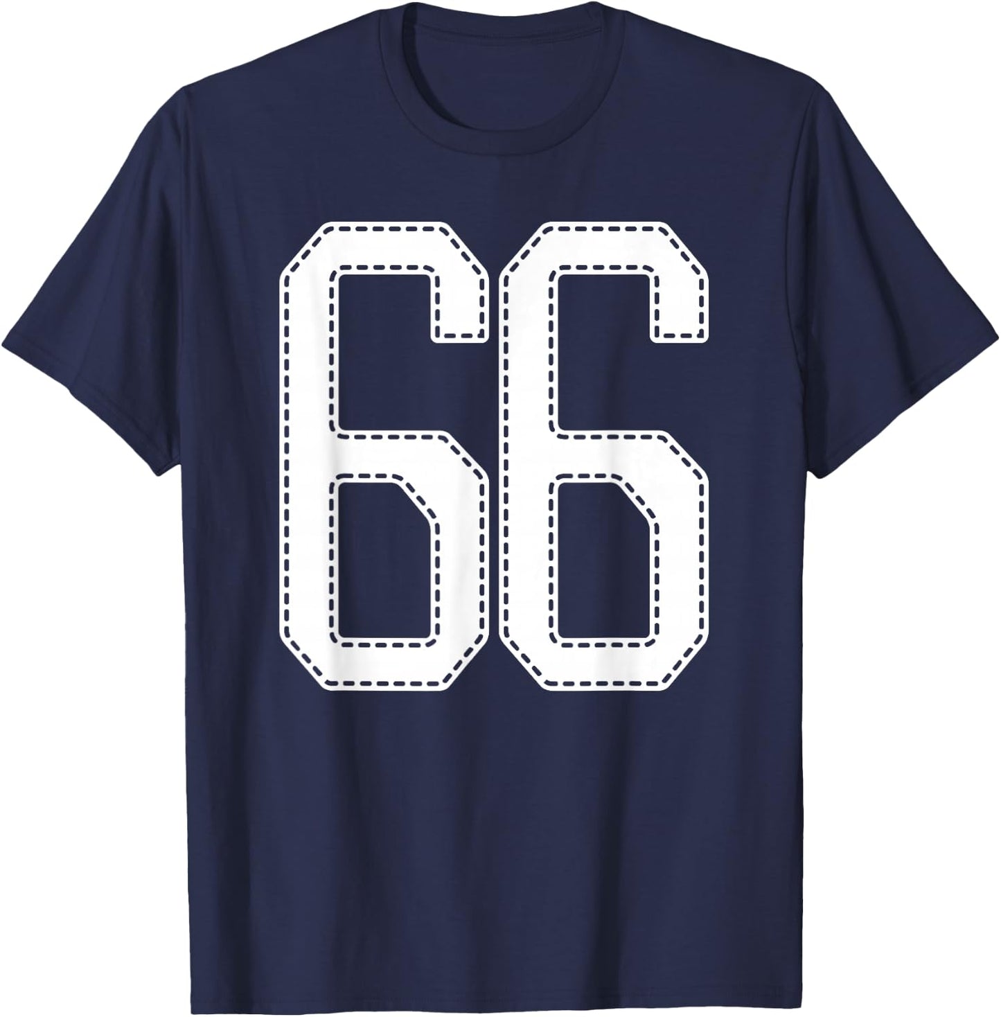 Official Team League #66 Jersey Number 66 Sports Jersey T-Shirt - T-Shirt | Navy