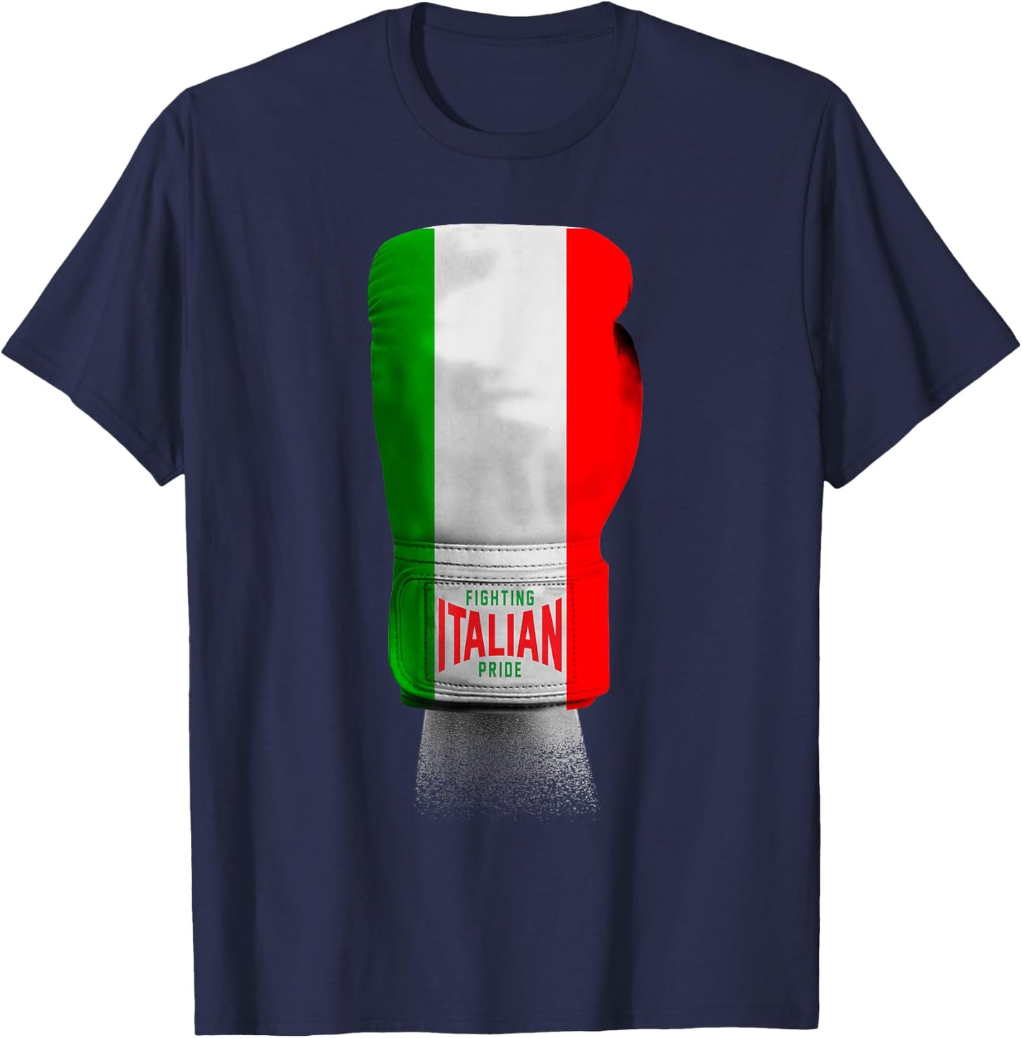 Vintage Italian Flag Boxing Gloves designer T-Shirt - T-Shirt | Navy