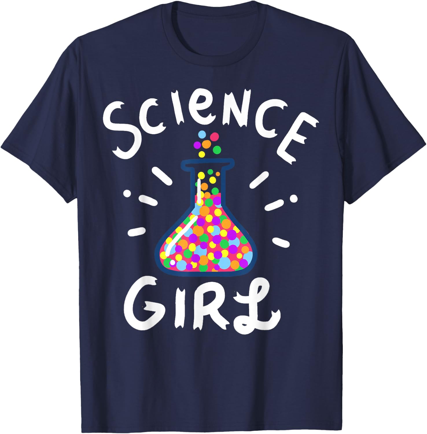 Science Girl Chemistry Biology Student Teacher Small T-Shirt - T-Shirt | Navy
