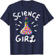 Science Girl Chemistry Biology Student Teacher Small T-Shirt - T-Shirt | Navy