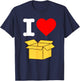 I Love Boxes Packing Cardboard Box Weird Funny Silly T-Shirt - T-Shirt | Navy