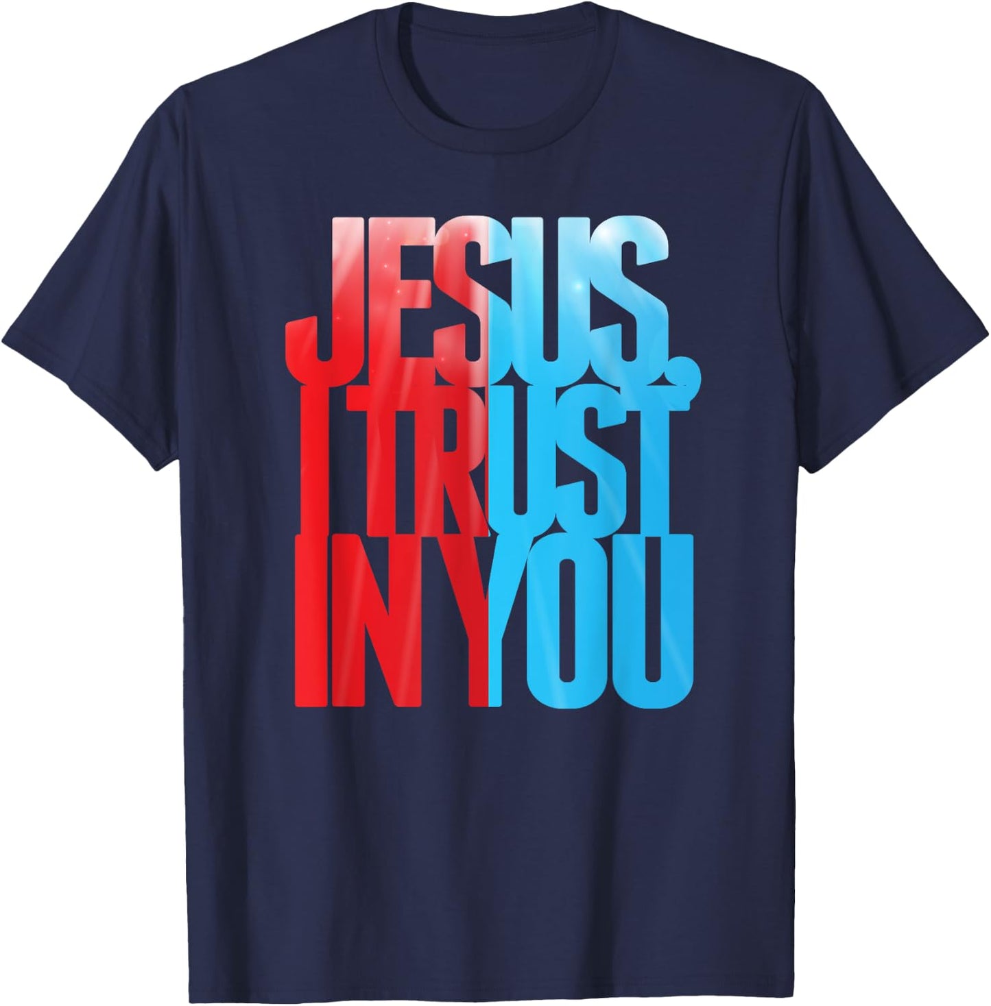 Divine Mercy Jesus I Trust in You St Faustina Catholic T-Shirt - T-Shirt | Navy
