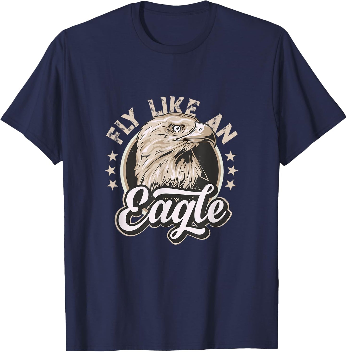 Mikels World Fly Like An Eagle - the American Way of Life T-Shirt - T-Shirt | Navy