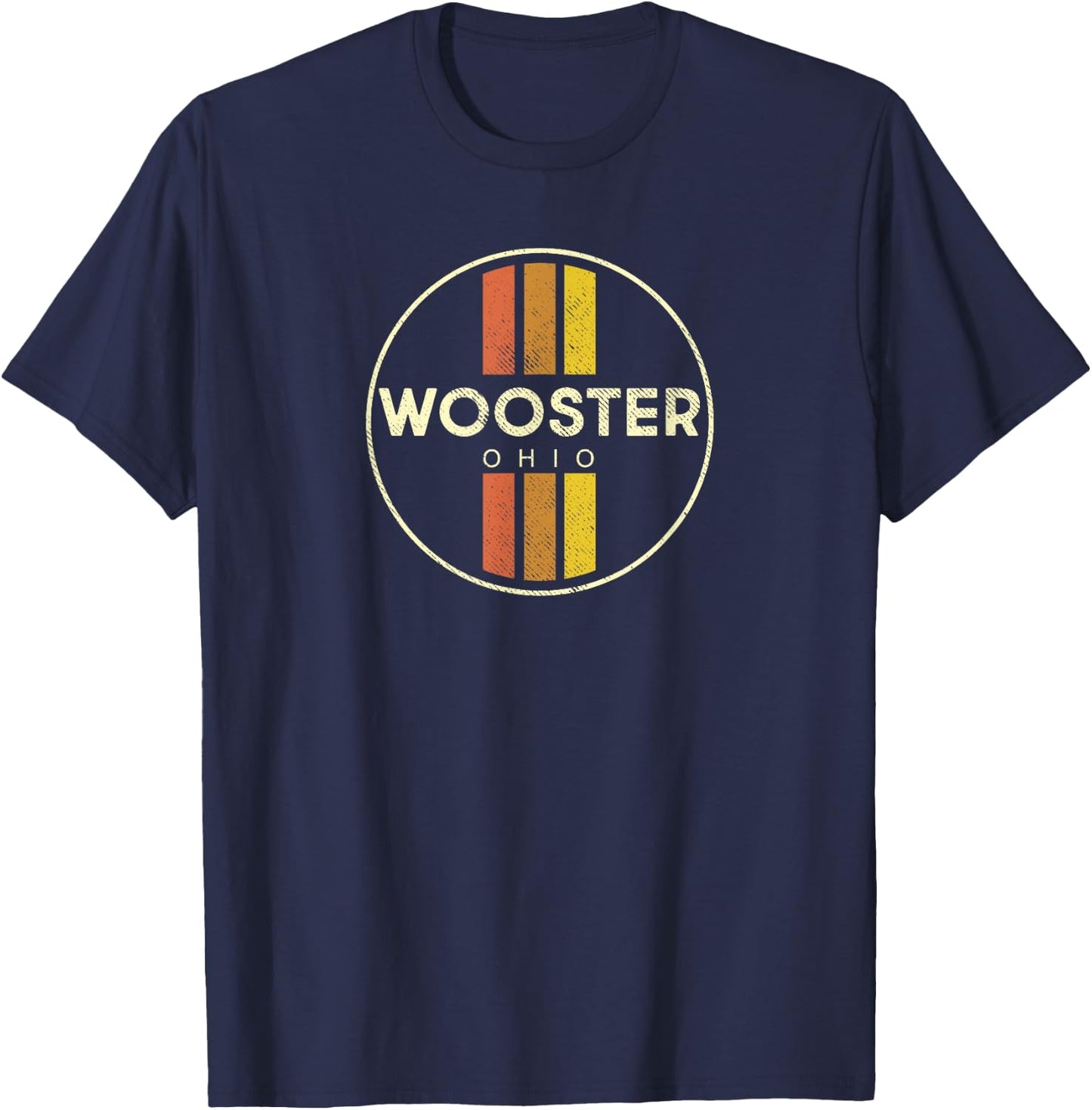 Retro Wooster Ohio Vintage 80s Style T-Shirt - T-Shirt | Navy