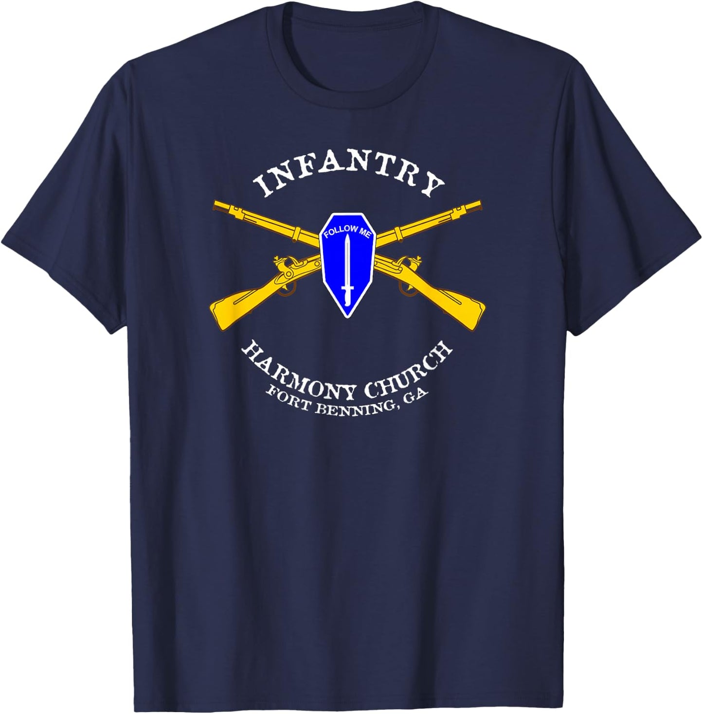 US Army Infantry - Harmony Church Design 1 T-Shirt - T-Shirt | Navy