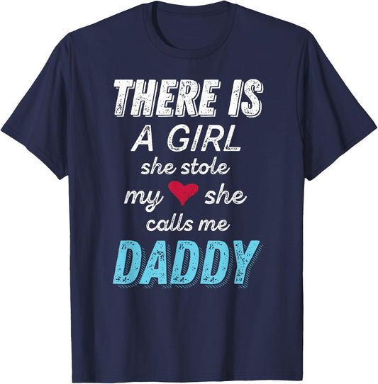 Dad Shirts for Father from Daughter, New Dad T-Shirt - T-Shirt | Navy