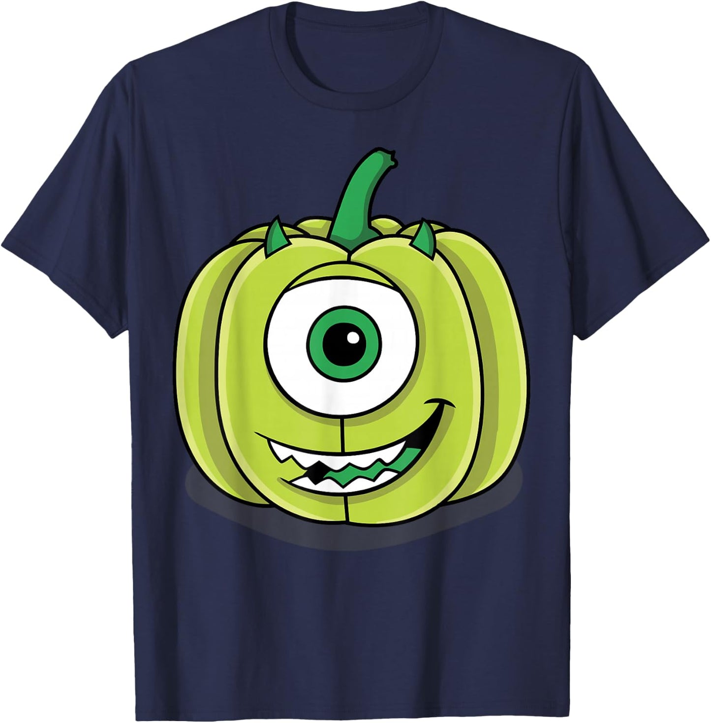 Disney Pixar Monsters Inc. Mike Green Pumpkin Halloween T-Shirt - T-Shirt | Navy