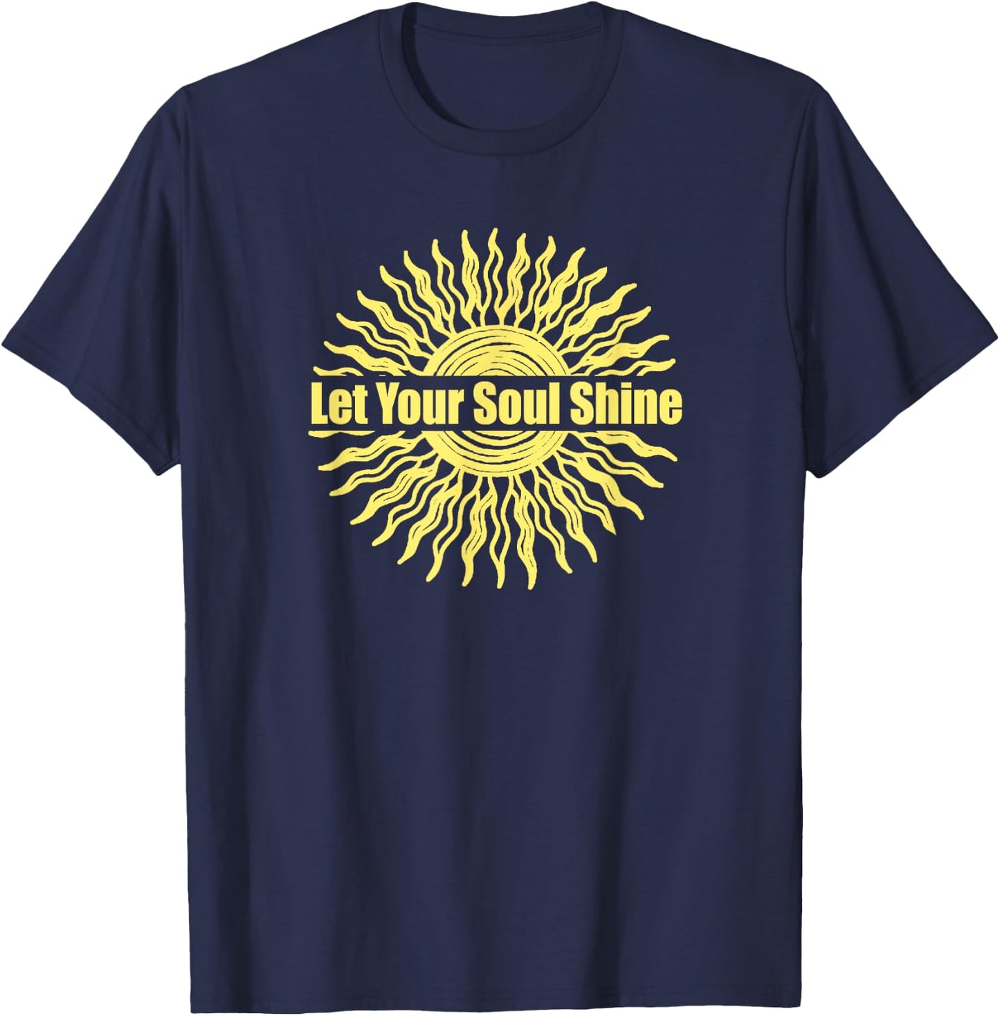Tribal Art Let Your Soul Shine Inspirational Motivational T-Shirt - T-Shirt | Navy