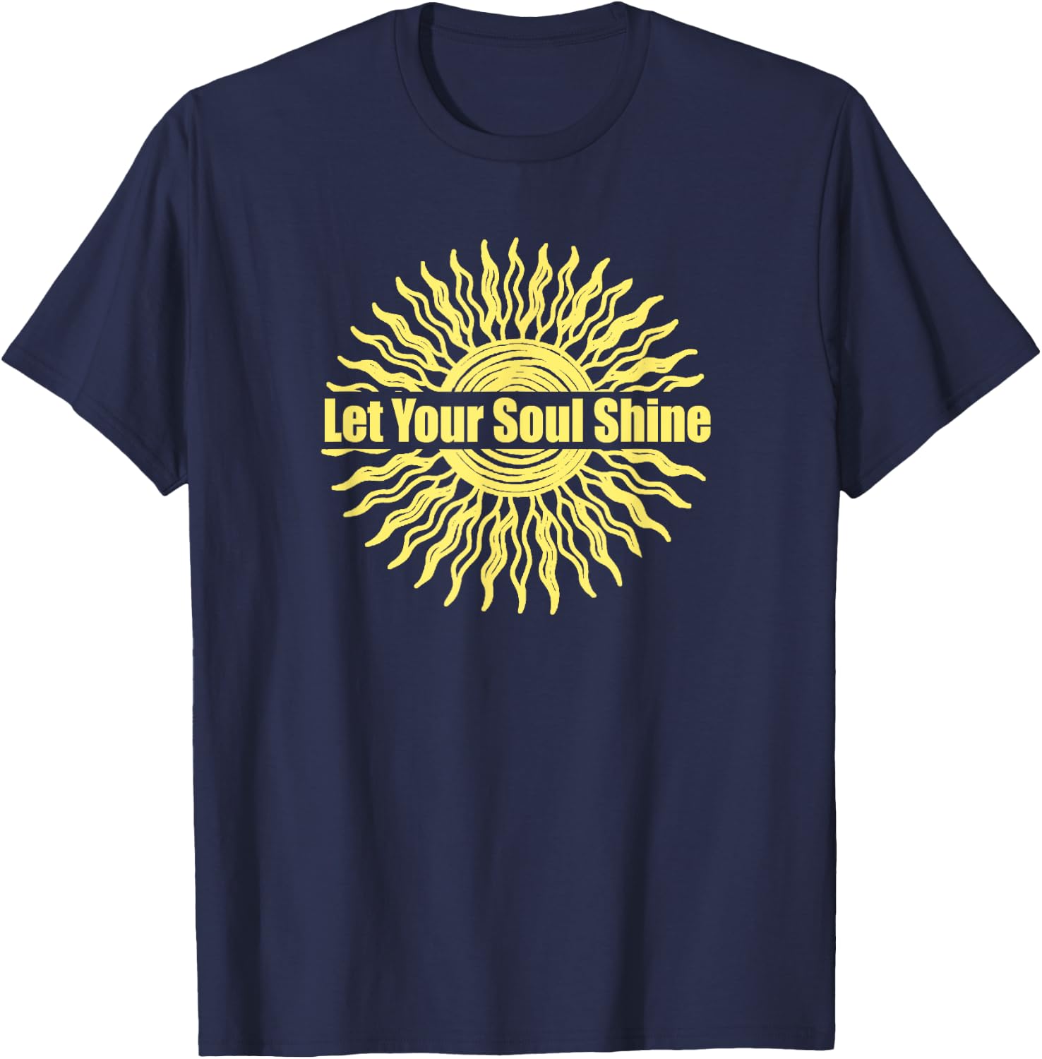 Tribal Art Let Your Soul Shine Inspirational Motivational T-Shirt - T-Shirt | Navy