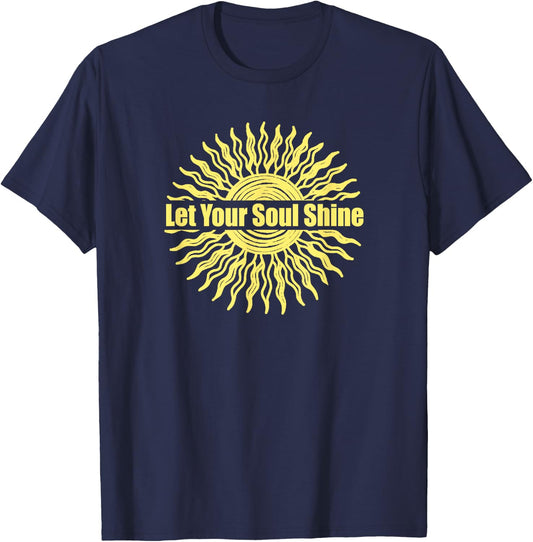 Tribal Art Let Your Soul Shine Inspirational Motivational T-Shirt - T-Shirt | Navy