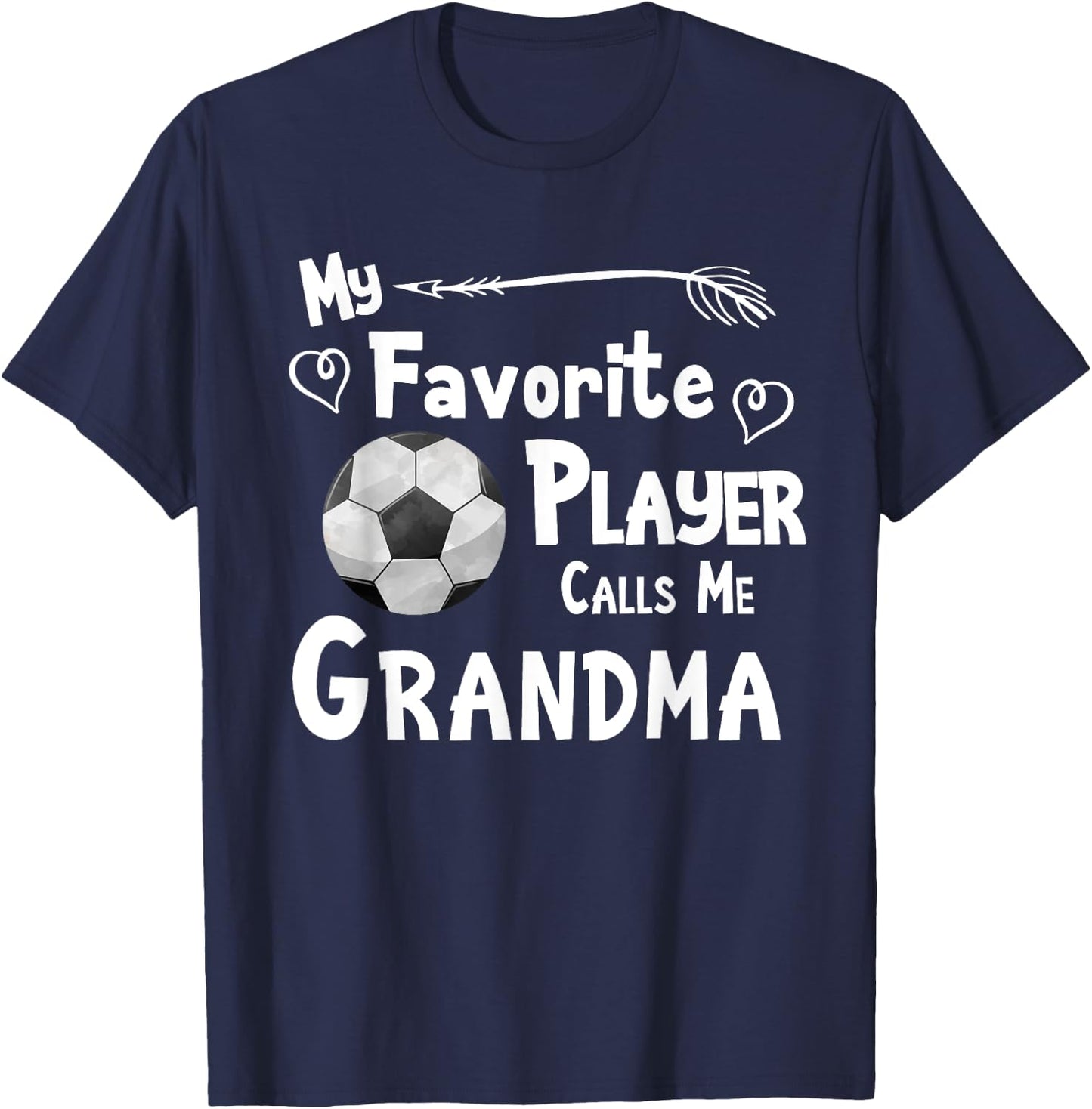 Grandma Soccer Football Game Fan Sports Favorite Player T-Shirt - T-Shirt | Navy