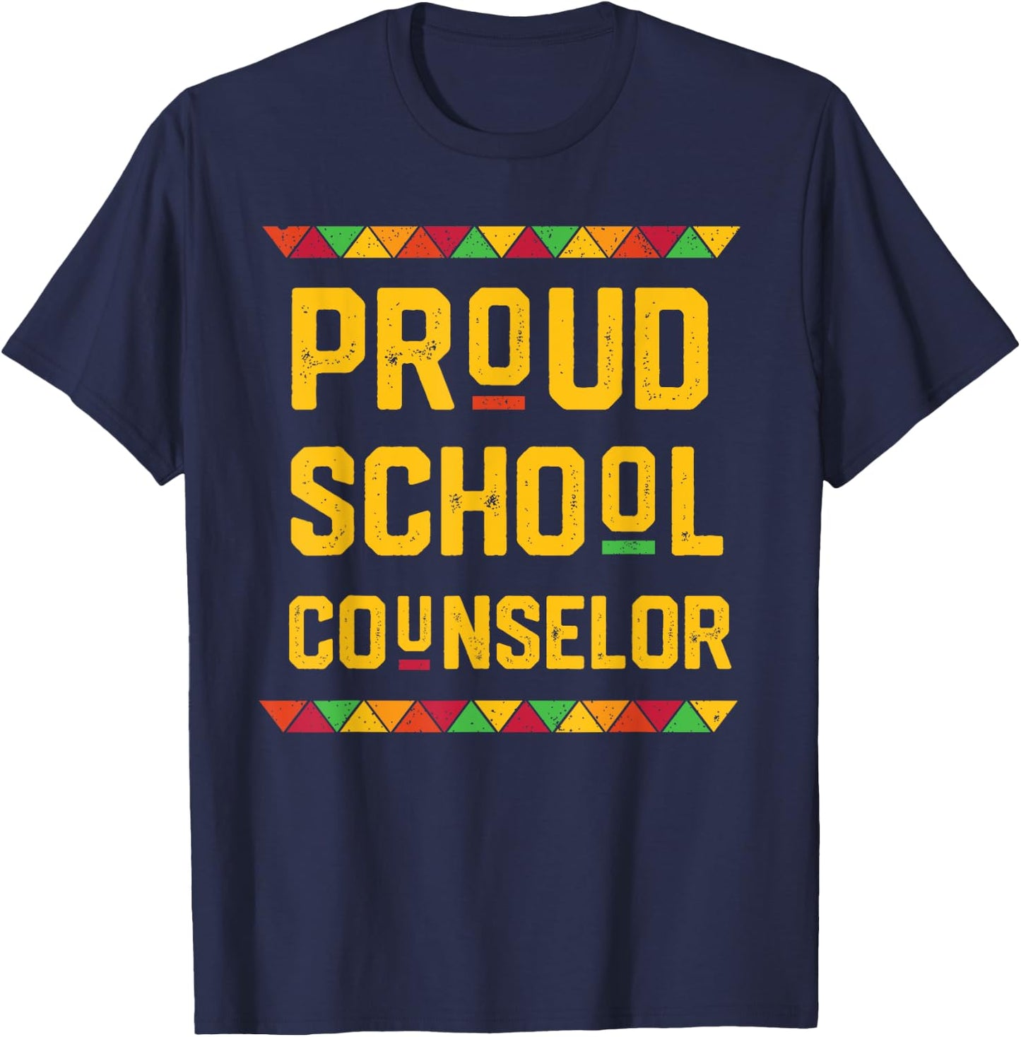 Proud School Counselor T Shirt Black History Month Shirt T-Shirt - T-Shirt | Navy