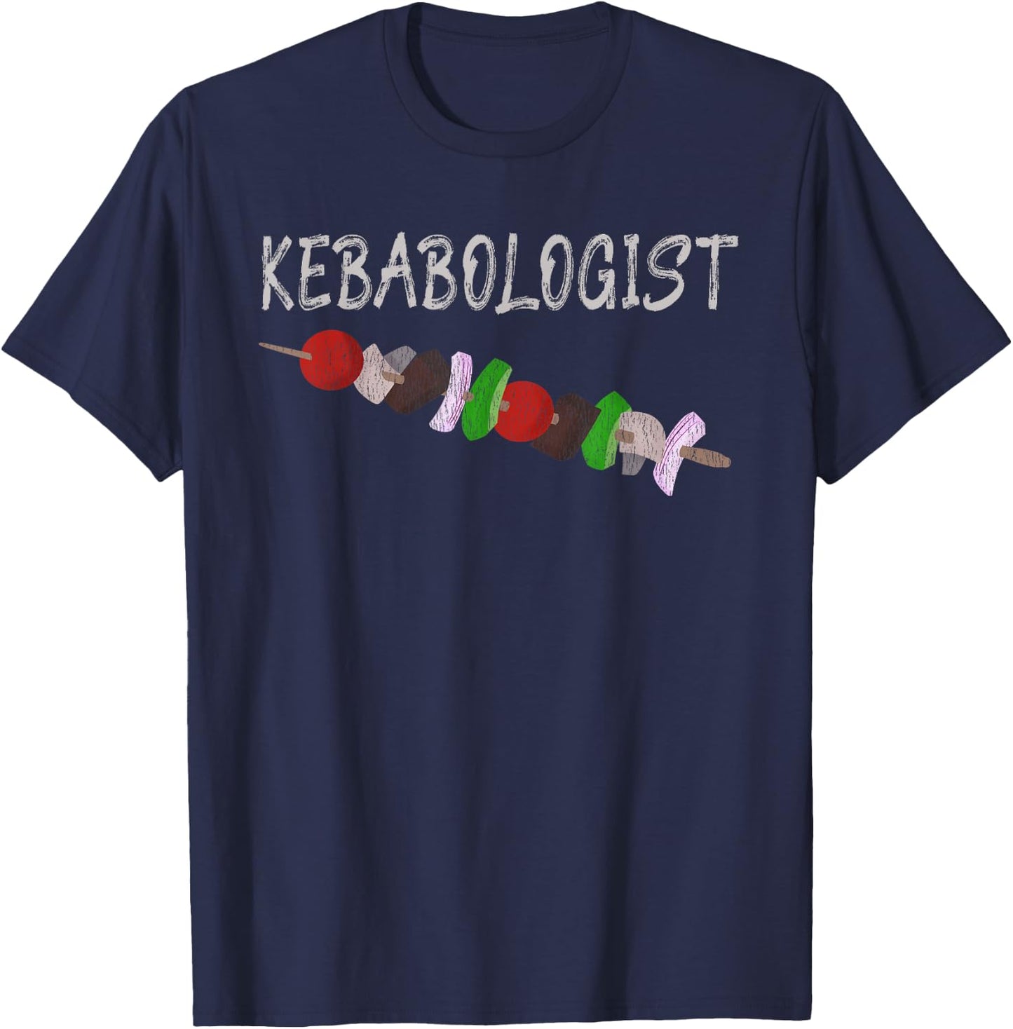 Summer Grilling Shish Kebab Funny Kebabologist T-Shirt - T-Shirt | Navy