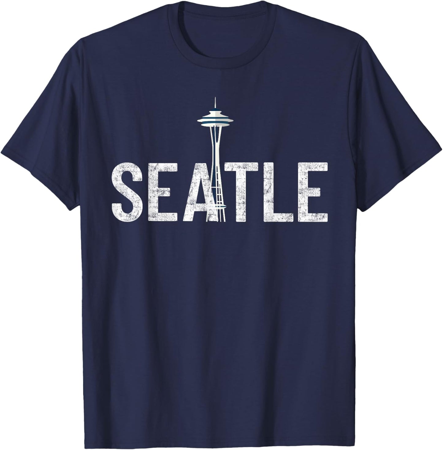 Cool Seattle Space Needle Souvenir USA Washington Gift T-Shirt - T-Shirt | Navy