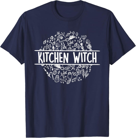 Herbalist Kitchen Witch Shirt Cooking for Friend Gift T-Shirt - T-Shirt | Navy