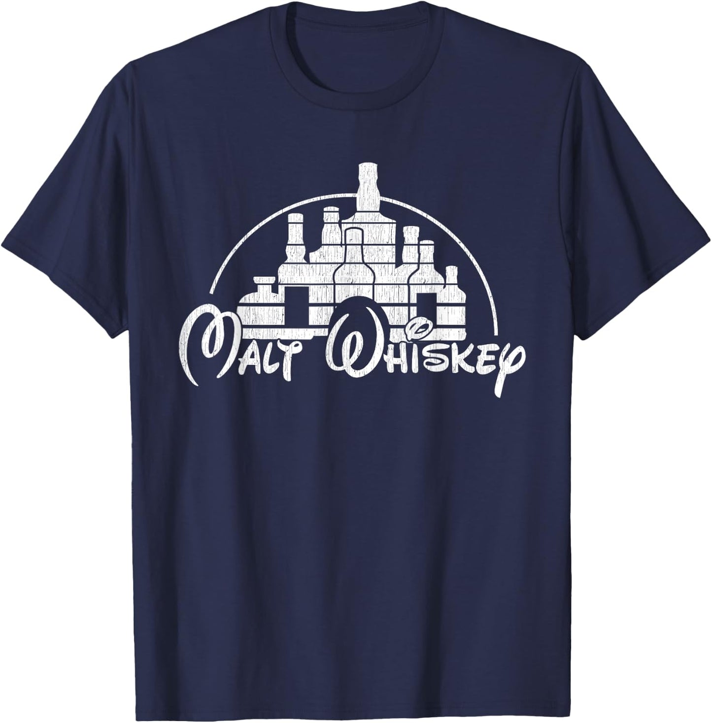 Vintage Malt Whiskey - Funny Malt Whiskey T-Shirt - T-Shirt | Navy