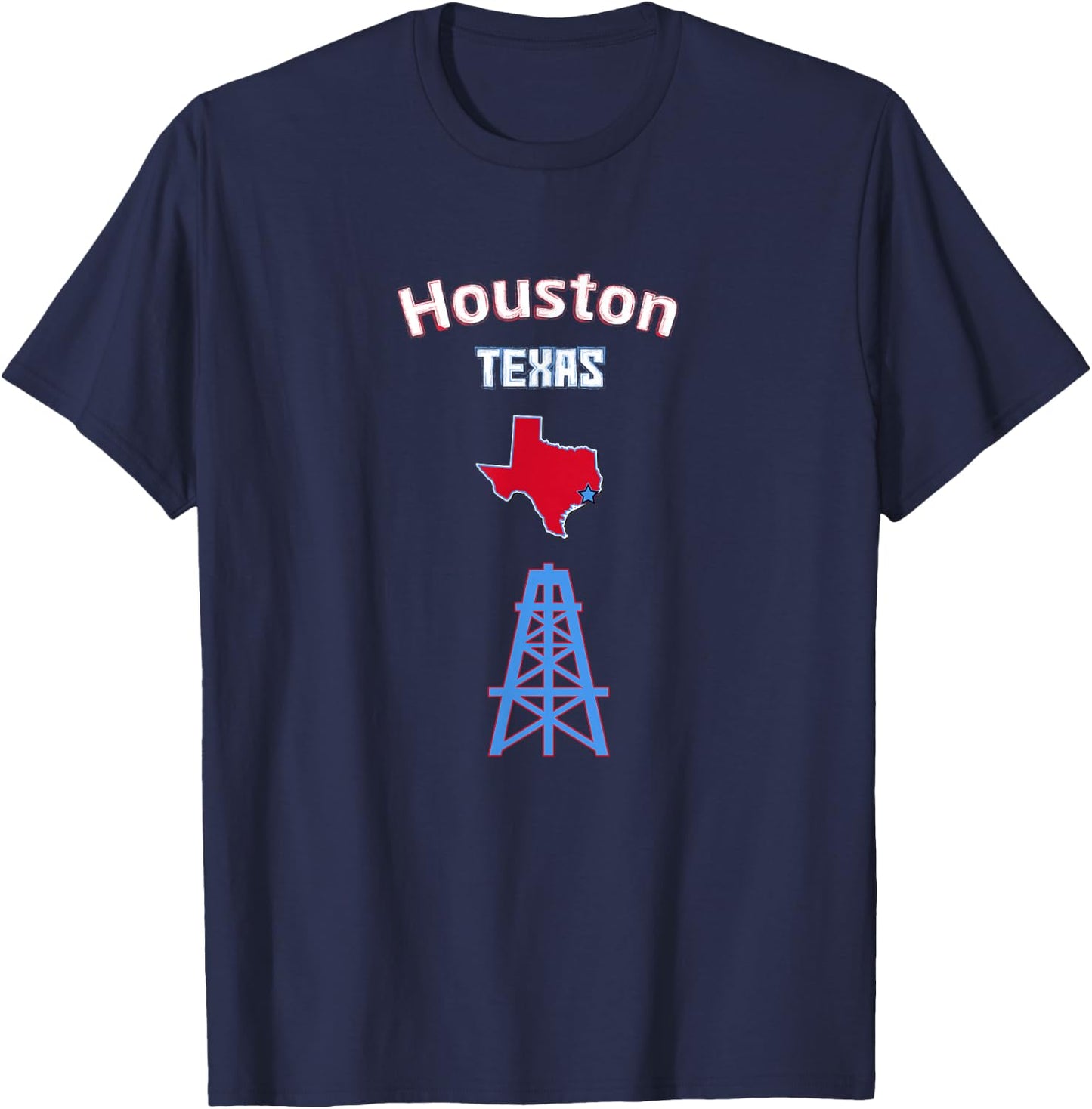 Houston Texas T-Shirt - T-Shirt | Navy