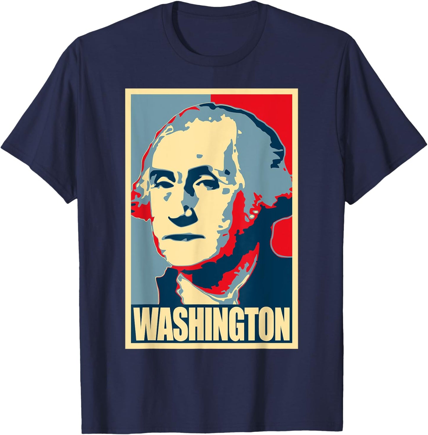 George Washington Propaganda Poster Style Art T-Shirt - T-Shirt | Navy