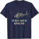 Military Aircraft AH-64 Apache Helicopter Army Aviator gift T-Shirt - T-Shirt | Navy
