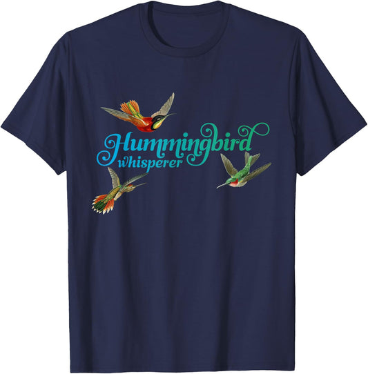 Hummingbird Whisperer Hummingbird Lover Bird T-Shirt - T-Shirt | Navy