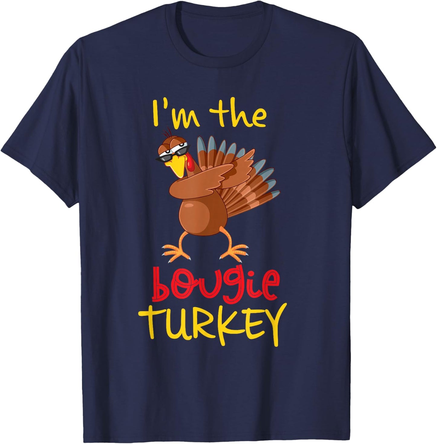 Bougie Turkey Matching Family Group Thanksgiving Party T-Shirt - T-Shirt | Navy