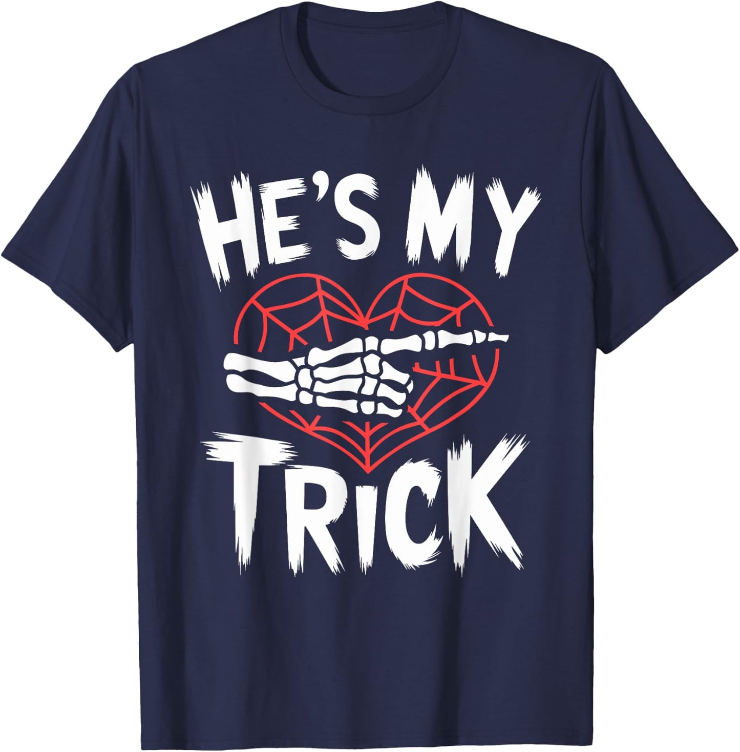 Hes My Treat Funny Halloween Matching Couple Costumes T-Shirt - T-Shirt | Navy