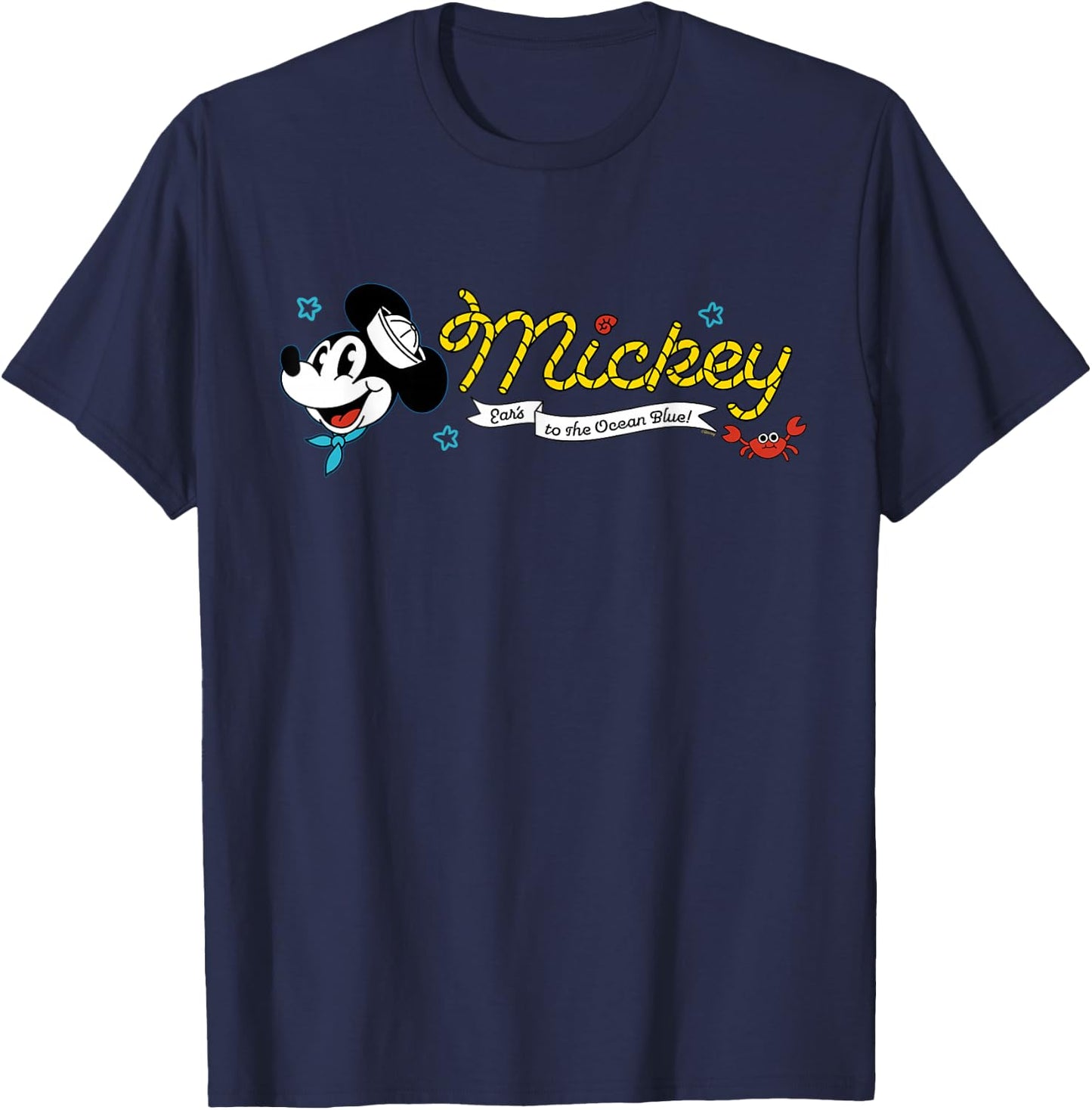 Disney Cruise Sailor Mickey Mouse Ear’s to The Ocean Blue T-Shirt - T-Shirt | Navy
