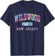 Wildwood New Jersey Shore Tie Dye Collegiate Summer Beach T-Shirt - T-Shirt | Navy