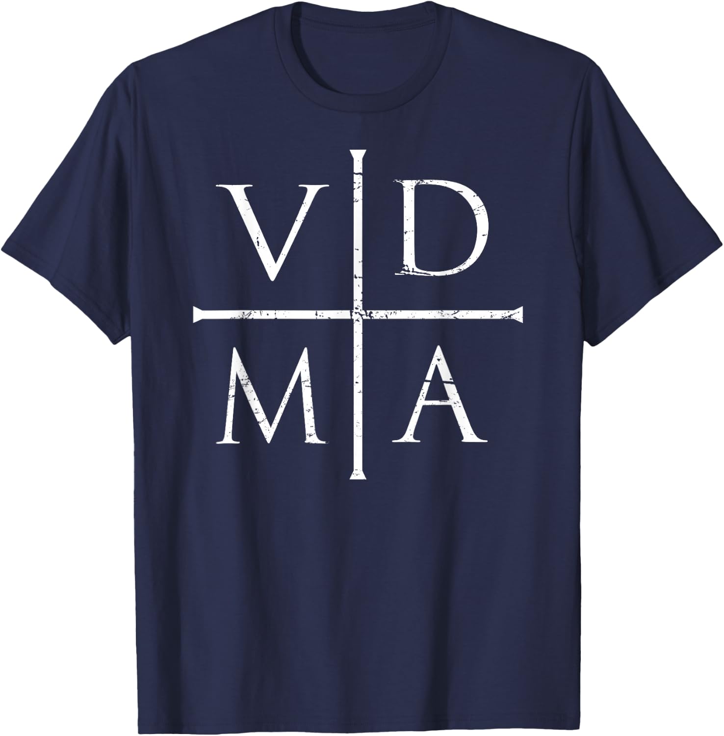 VDMA | Distressed Lutheran T-Shirt - T-Shirt | Navy