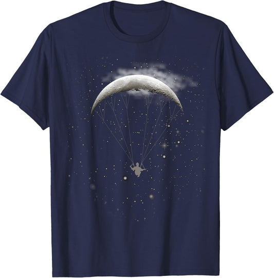 Paragliding Fly to the Moon T-Shirt - T-Shirt | Navy