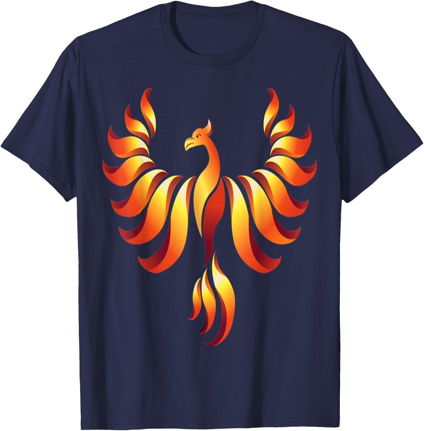 Rising Phoenix Rise from the Ashes Rebirth Symbol T-Shirt - T-Shirt | Navy