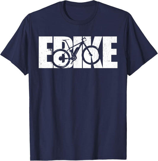 Cool E-Bike Electric Bike and Pedelec Design Gift T-Shirt - T-Shirt | Navy