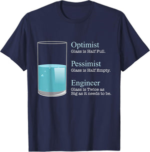 Funny Engineering Adult Classic Fit Black Engineer Humor Small T-Shirt - T-Shirt | Navy