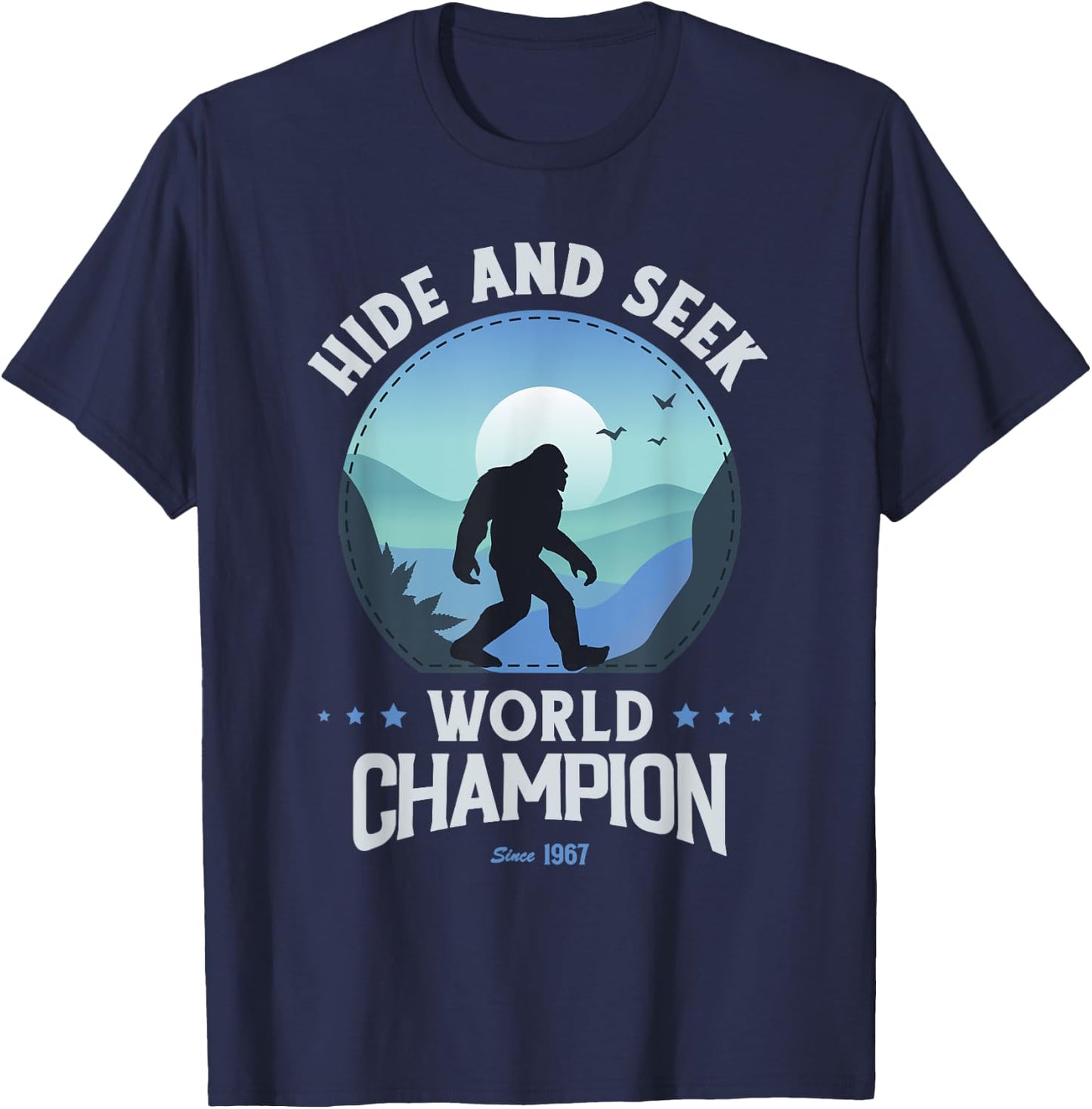 Bigfoot Hide and Seek Bigfoot Hide and Seek Champion T-Shirt - T-Shirt | Navy