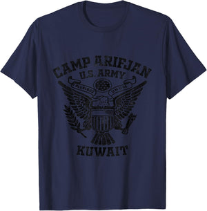 Camp Arifjan Kuwait Military Base Veteran Vintage Gifts T-Shirt - T-Shirt | Navy