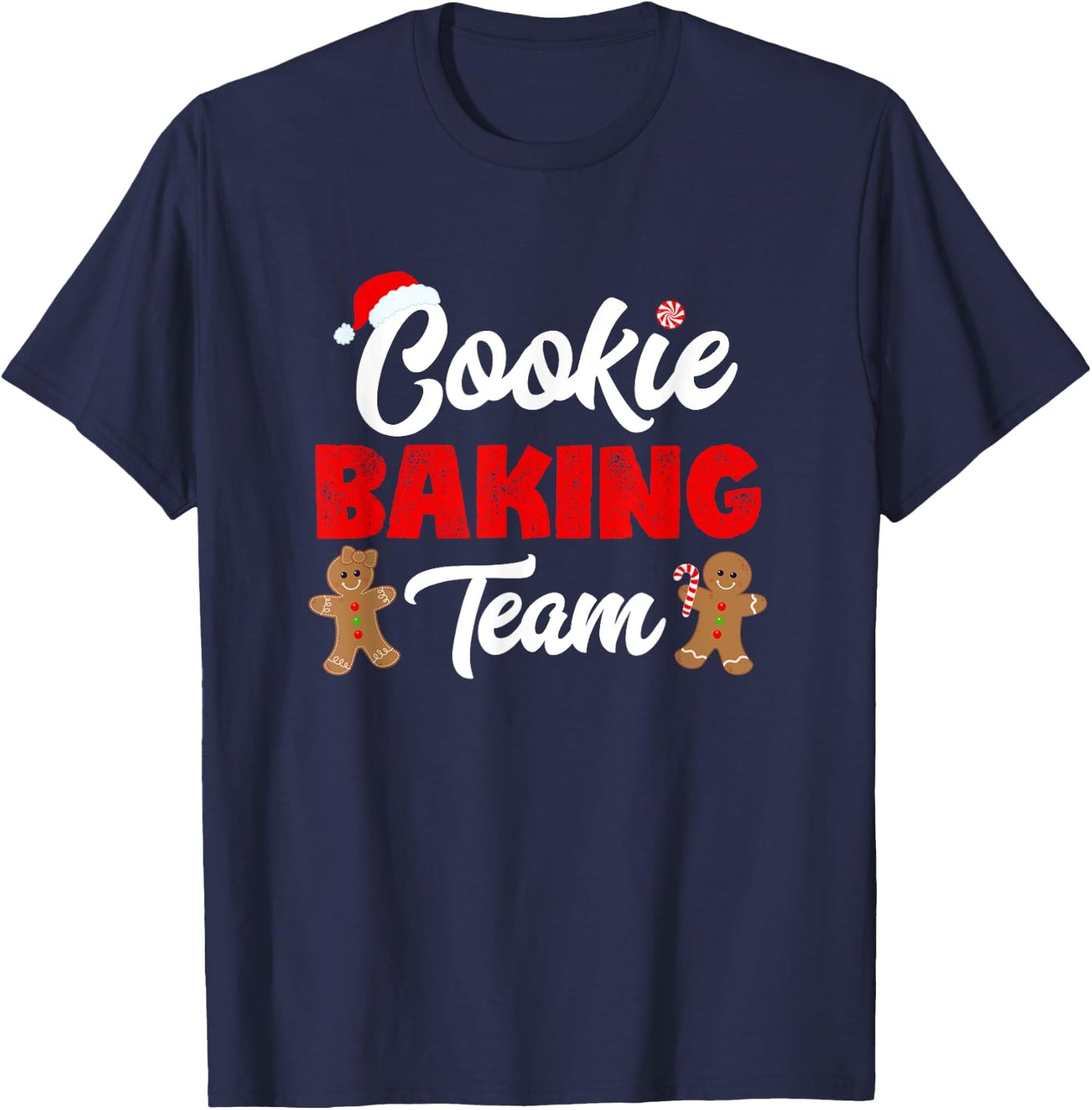 Cookie Baking Team Christmas Baking Team Shirts Holiday T-Shirt - T-Shirt | Navy