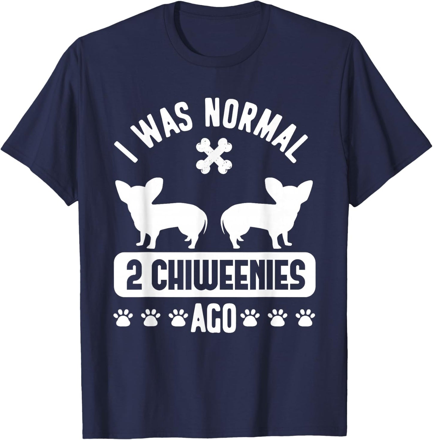 Funny Chiweenie Mom Mama Dog Owner Puppy Lover Dog Mom of 2 T-Shirt - T-Shirt | Navy