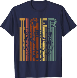 Vintage Tiger Retro Tiger Shirt Women Men Kids T-Shirt - T-Shirt | Navy