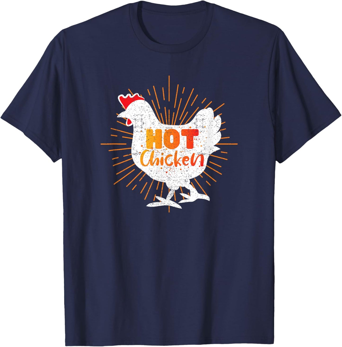 Fried Chicken Lover Design - Nashville Hot Chicken T-Shirt - T-Shirt | Navy
