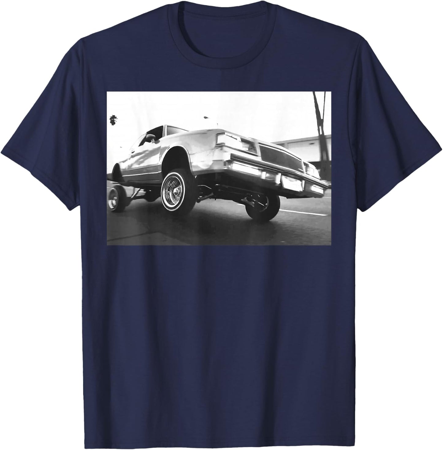 Lowrider 3 Wheeling three wheel motion T-Shirt - T-Shirt | Navy