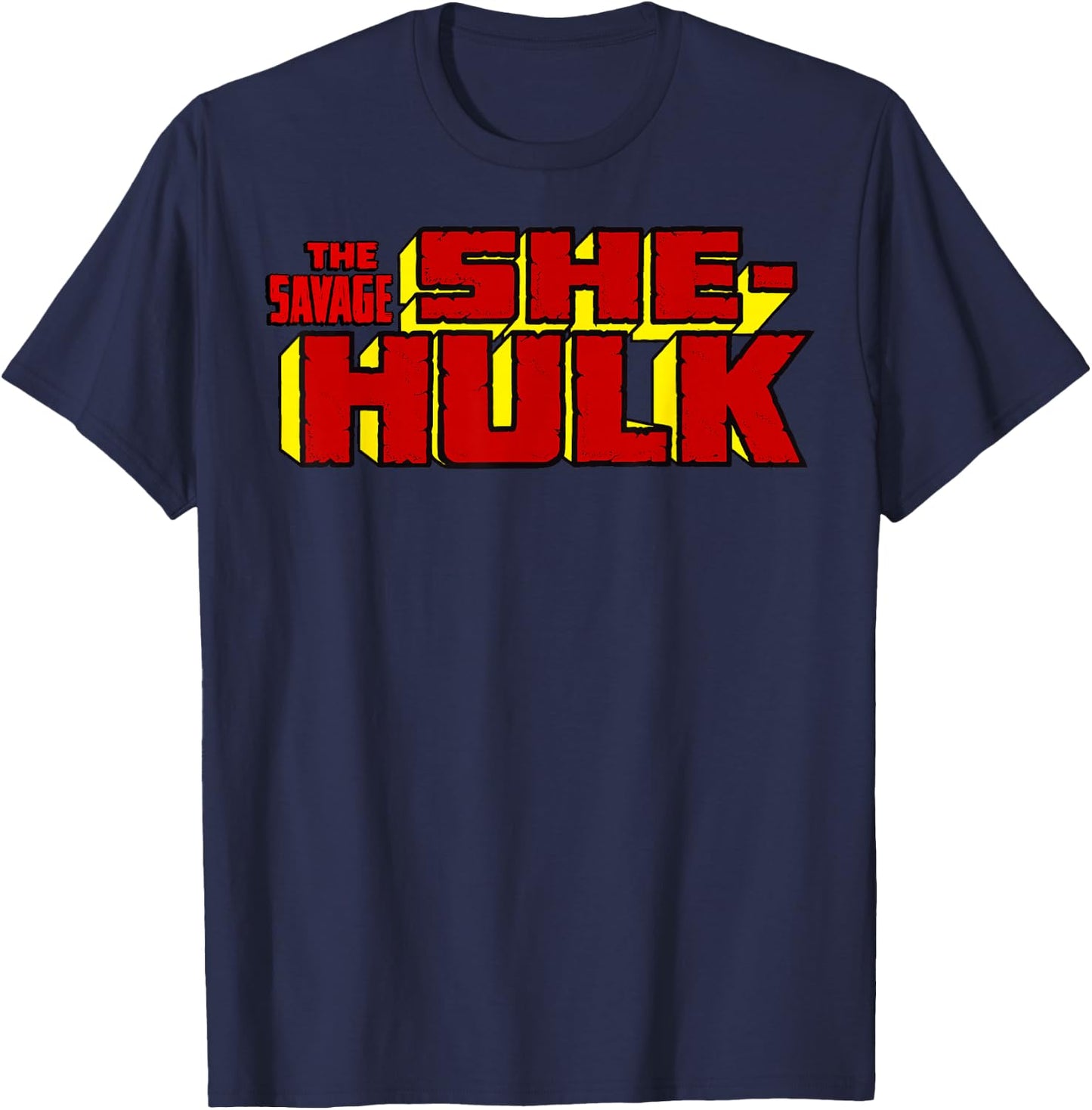 Marvel The Savage She-Hulk Ultimate Retro Logo T-Shirt - T-Shirt | Navy