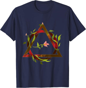 therian Symbol with Flowers Inclusion T-Shirt - T-Shirt | Navy